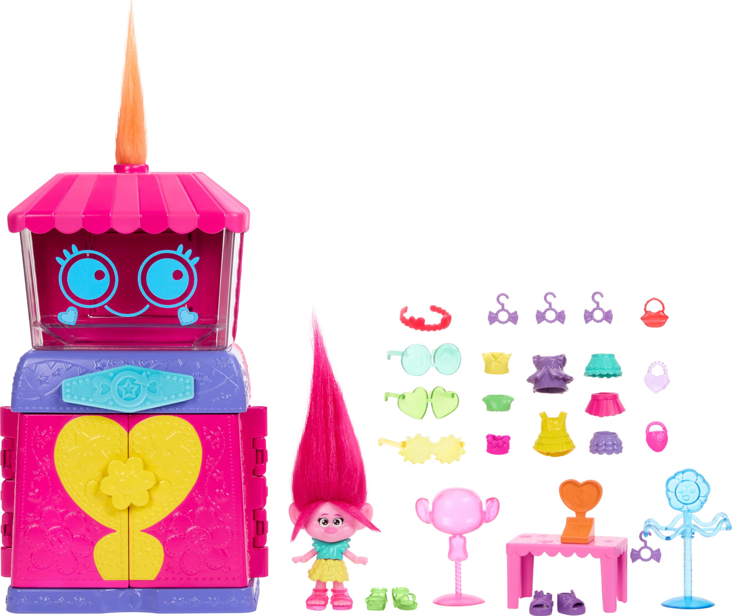 Playset Mattel Dreamworks Trolls Fun Fair Surprise Con Queen Poppy - Venta Internacional.