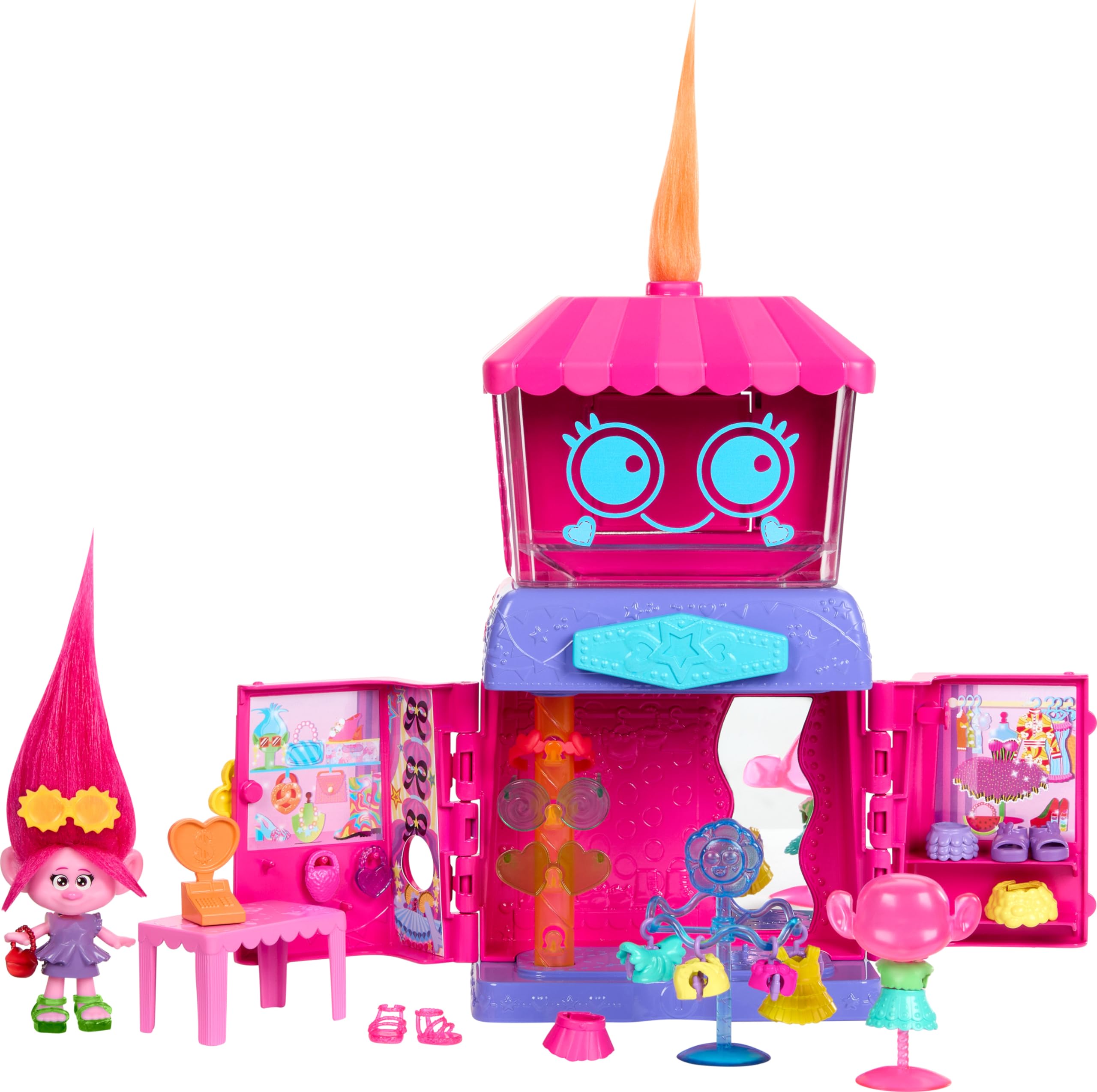 Foto 2 | Playset Mattel Dreamworks Trolls Fun Fair Surprise Con Queen Poppy - Venta Internacional.