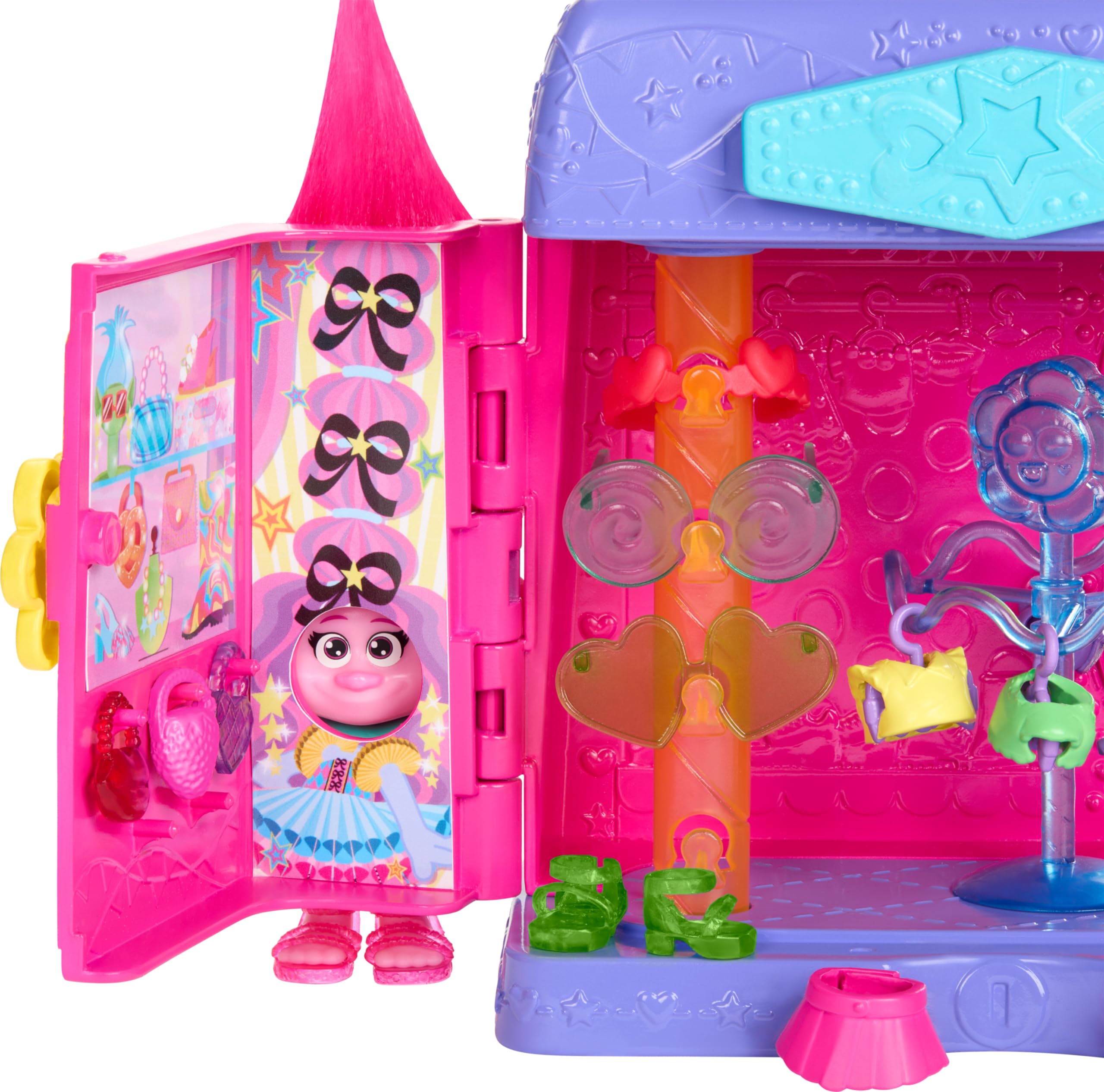 Foto 4 pulgar | Playset Mattel Dreamworks Trolls Fun Fair Surprise Con Queen Poppy - Venta Internacional.