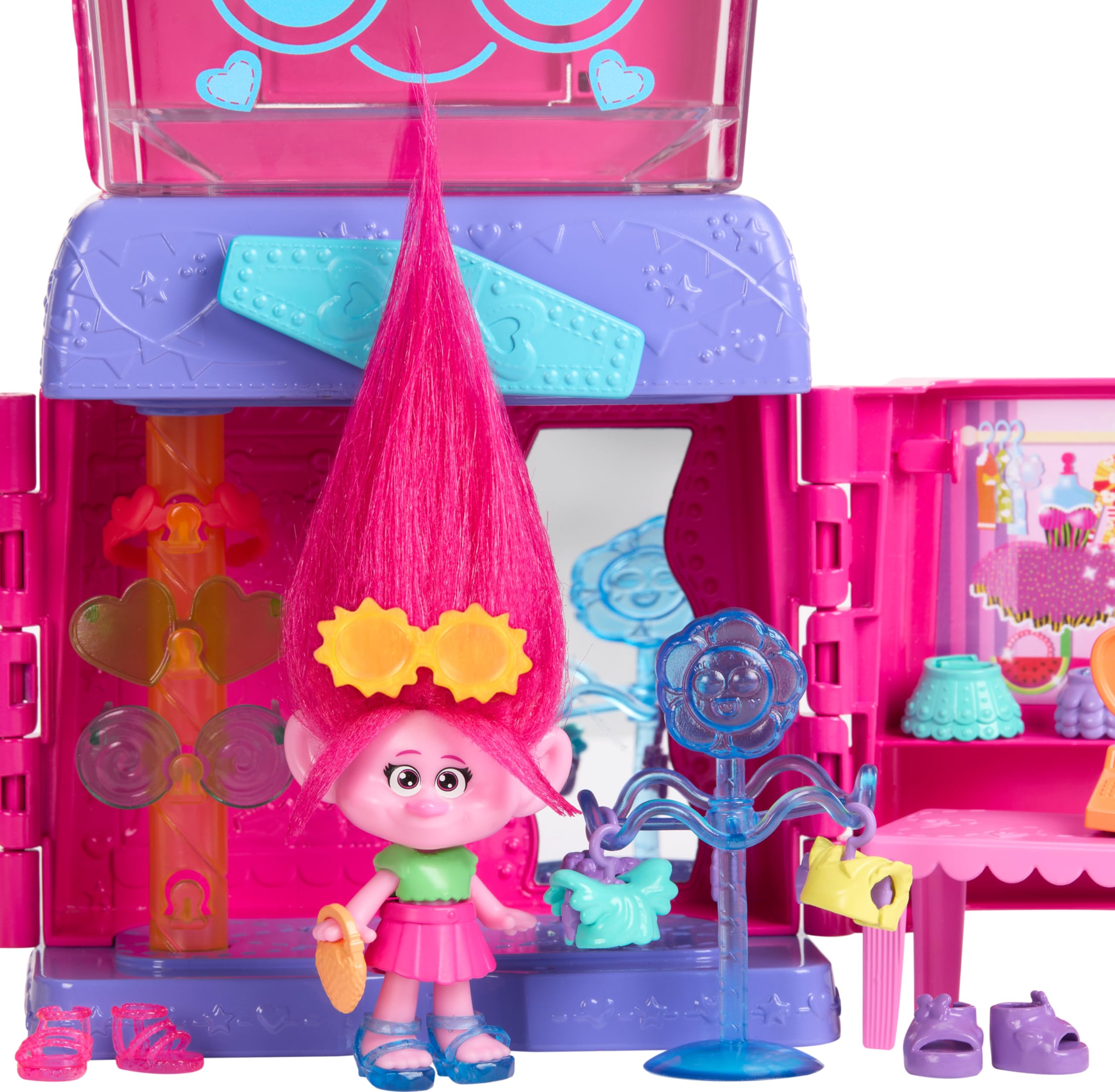 Foto 5 pulgar | Playset Mattel Dreamworks Trolls Fun Fair Surprise Con Queen Poppy - Venta Internacional.