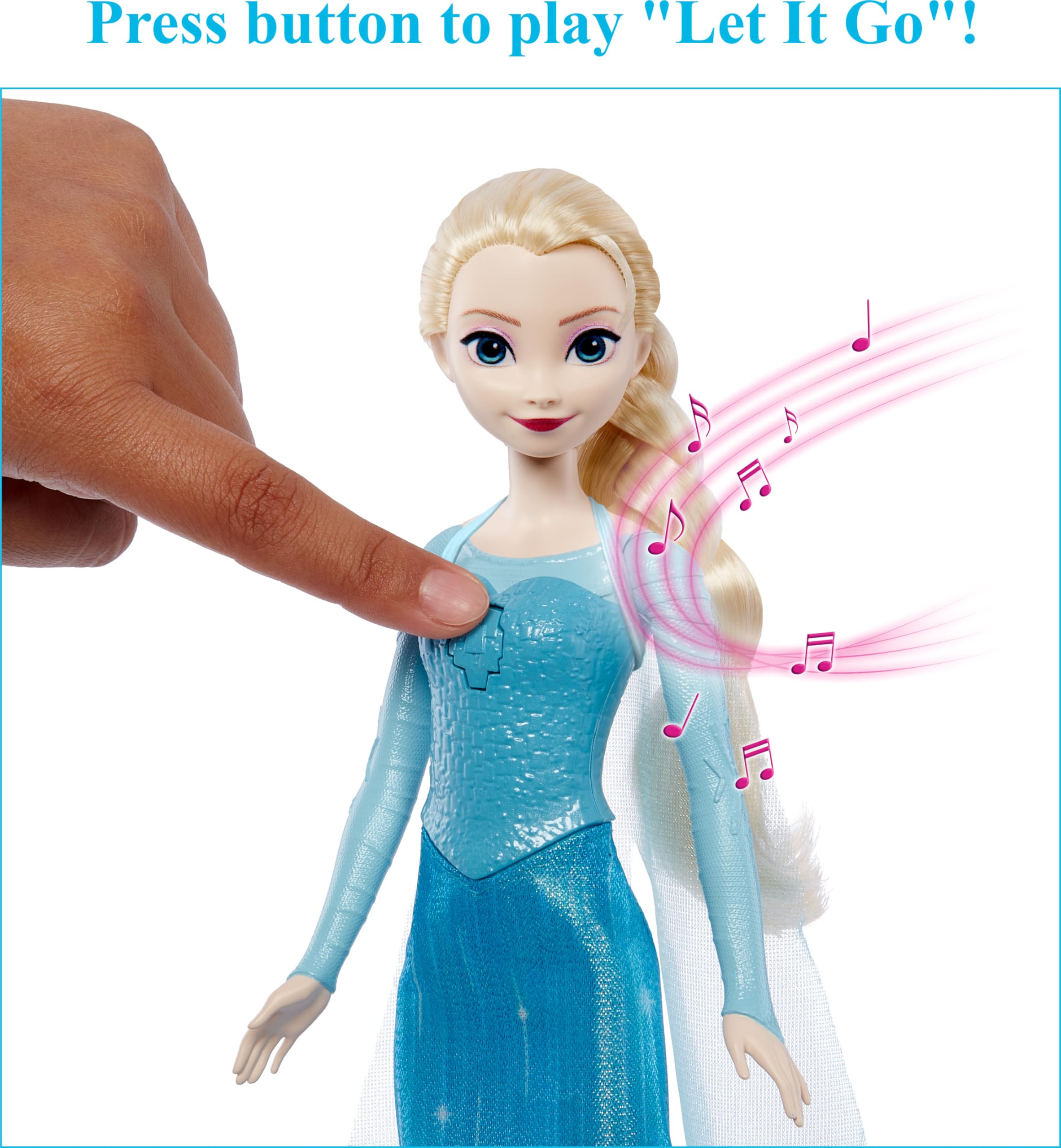 Foto 4 pulgar | Muñeca Elsa Cantante De Frozen De Toy Mattel De Disney Con Atuendo Exclusivo - Venta Internacional.