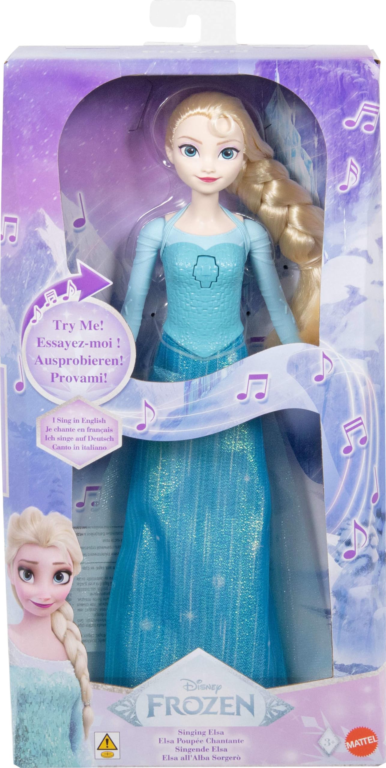 Foto 7 pulgar | Muñeca Elsa Cantante De Frozen De Toy Mattel De Disney Con Atuendo Exclusivo - Venta Internacional.