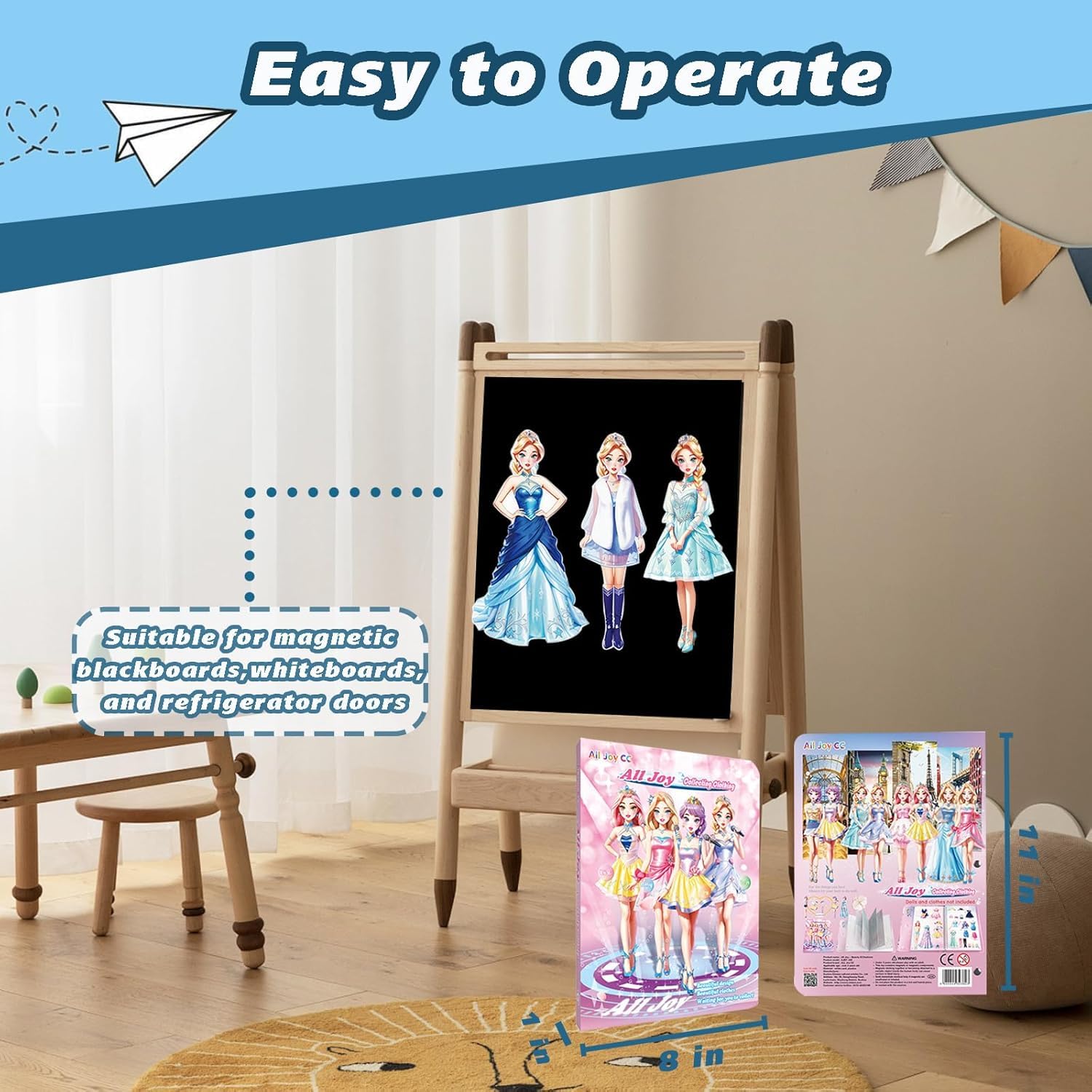 Foto 7 | Muñeca De Papel Con Diseño De Princesa Magnética, Genérica, Con 30 Atuendos - Venta Internacional.