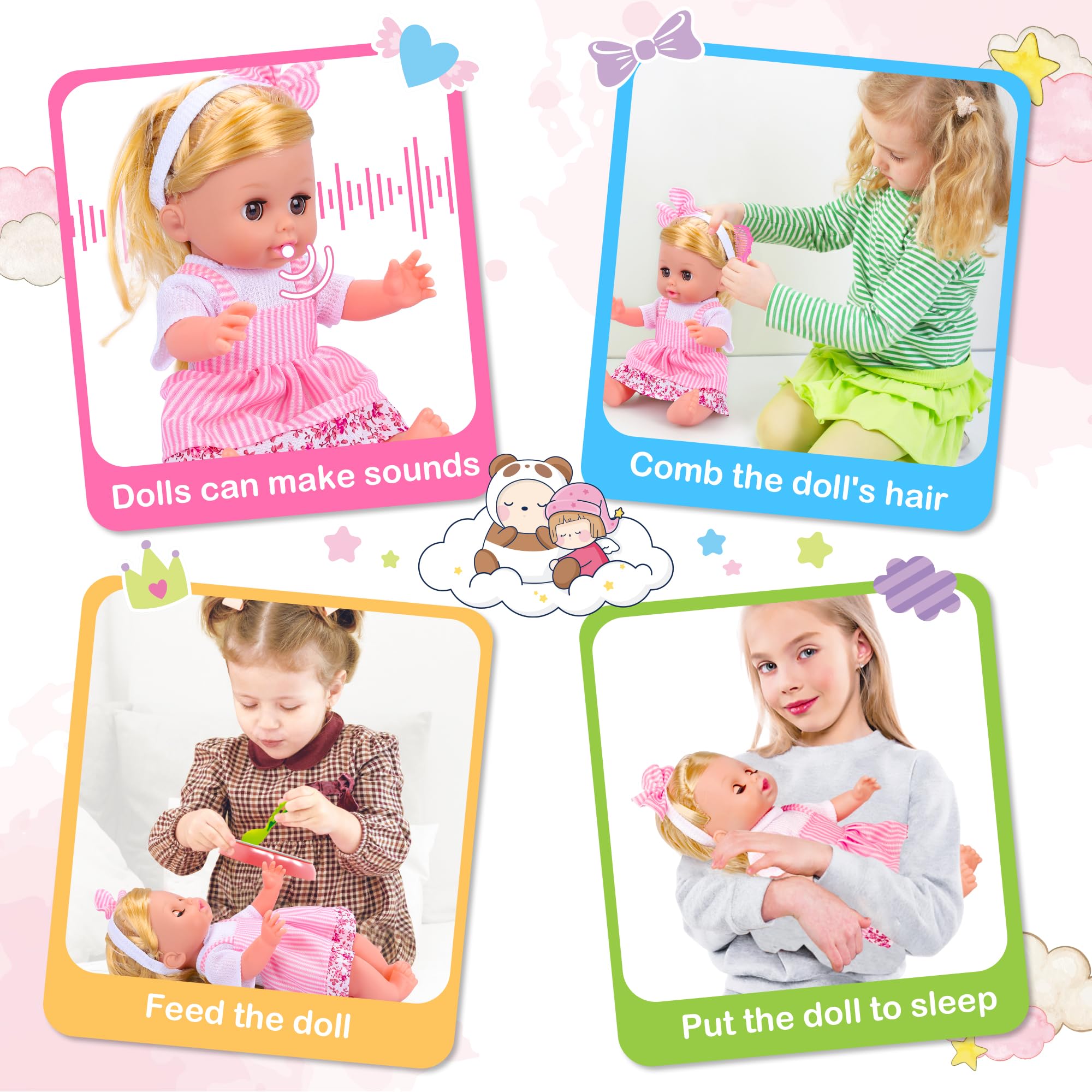 Foto 4 pulgar | Set de Juguetes para Muñecas Proou Baby Care & Peluquería con 35 Piezas- Venta Internacional
