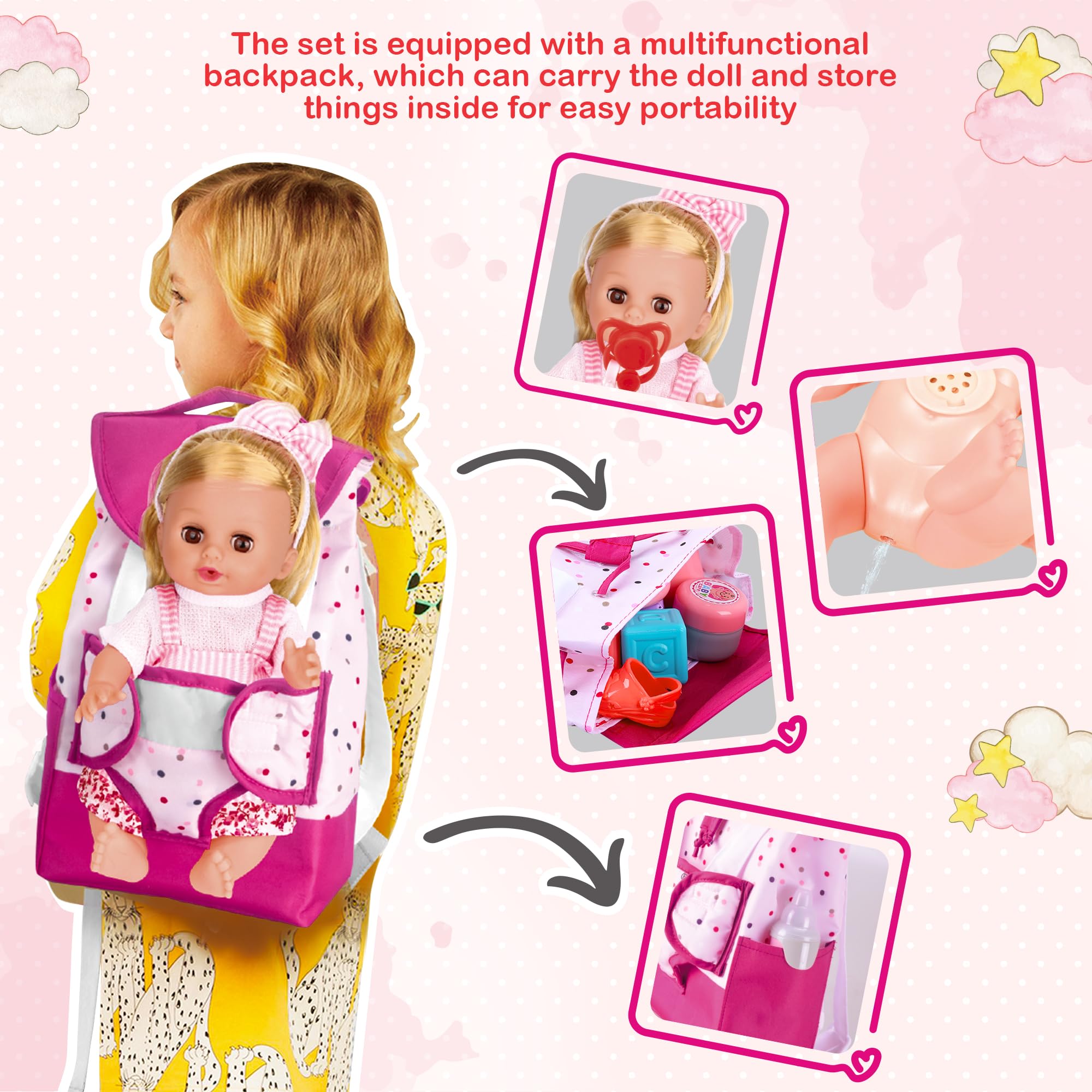 Foto 6 pulgar | Set de Juguetes para Muñecas Proou Baby Care & Peluquería con 35 Piezas- Venta Internacional