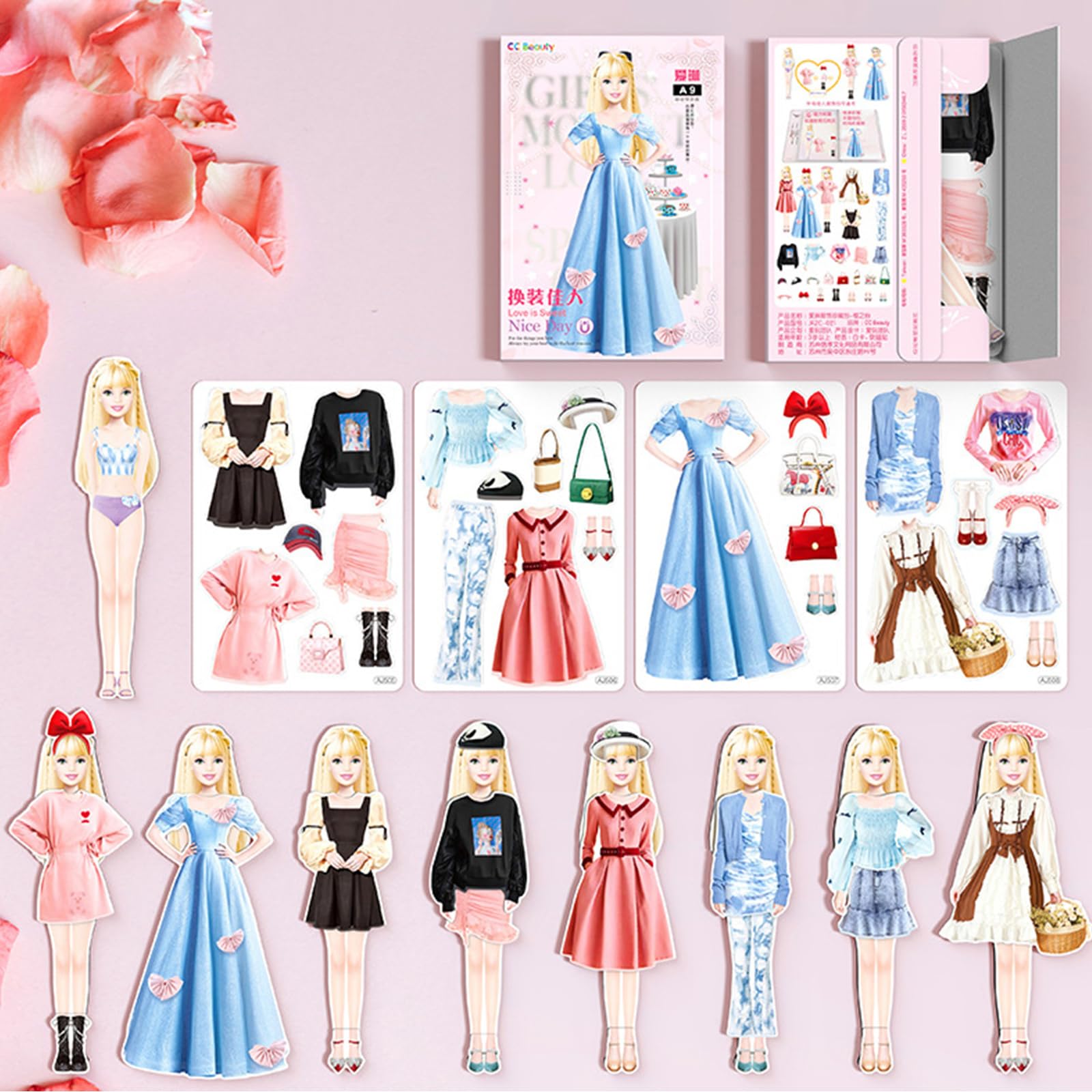 Foto 1 | Muñeca De Papel Con Diseño De Princesa Magnética, Erin, Con 30 Atuendos - Venta Internacional.