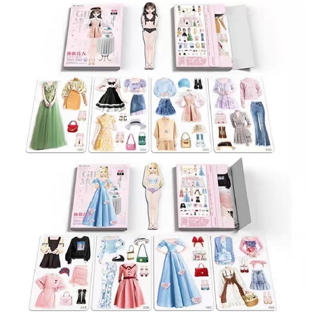 Foto 6 pulgar | Set De Muñecas De Papel Con Diseño De Princesa Magnética Para Niñas De 3 A 12 Años - Venta Internacional.