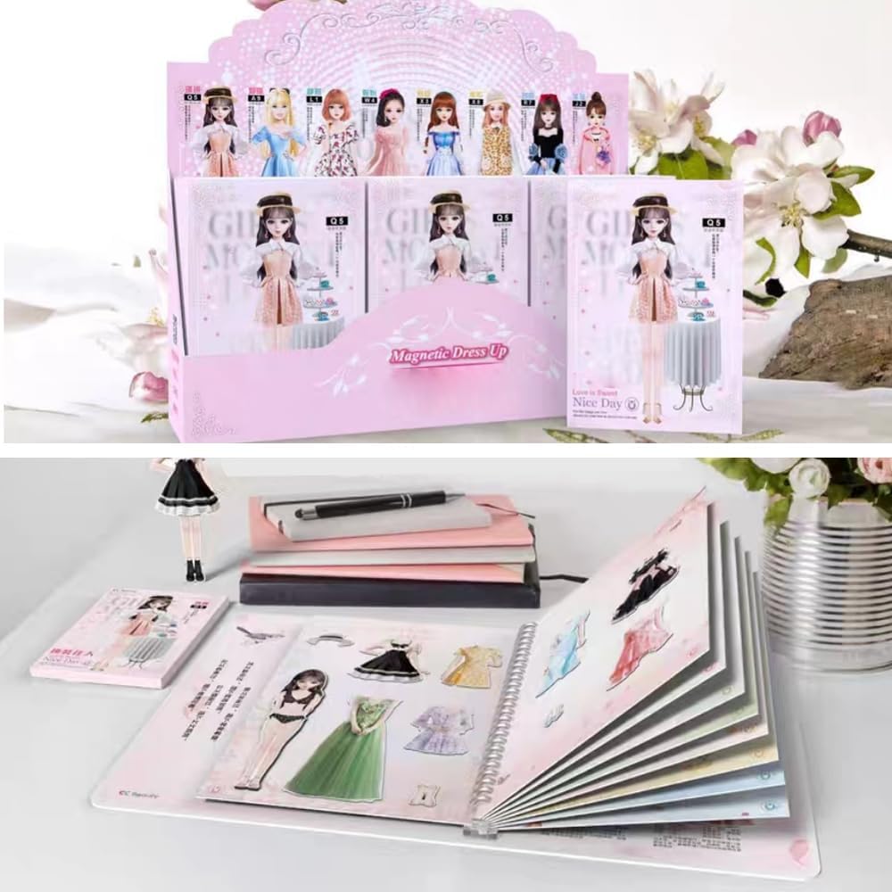 Foto 7 pulgar | Set De Muñecas De Papel Con Diseño De Princesa Magnética Para Niñas De 3 A 12 Años - Venta Internacional.