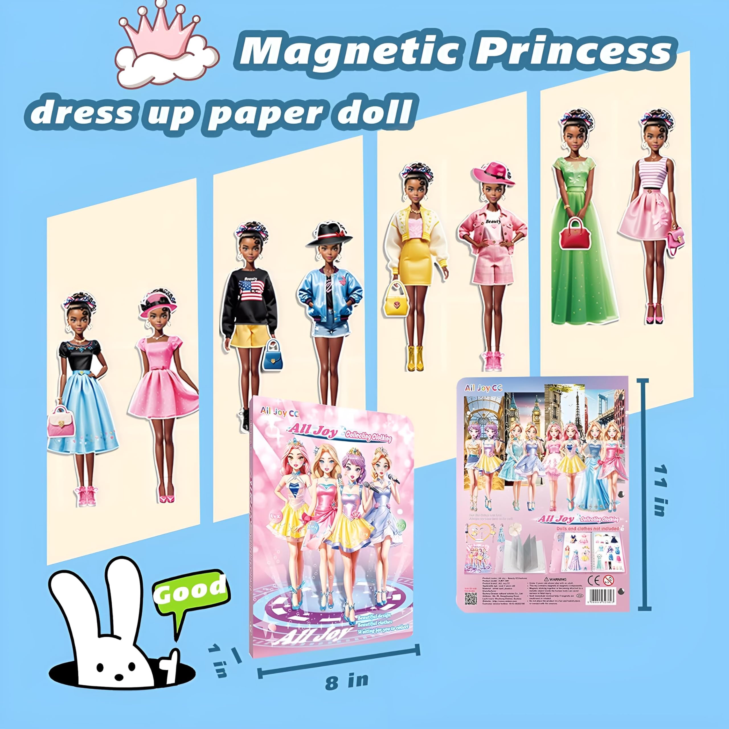 Foto 3 pulgar | Set De Muñecas De Papel Con Diseño De Princesa Magnética Para Niñas (eva) - Venta Internacional.