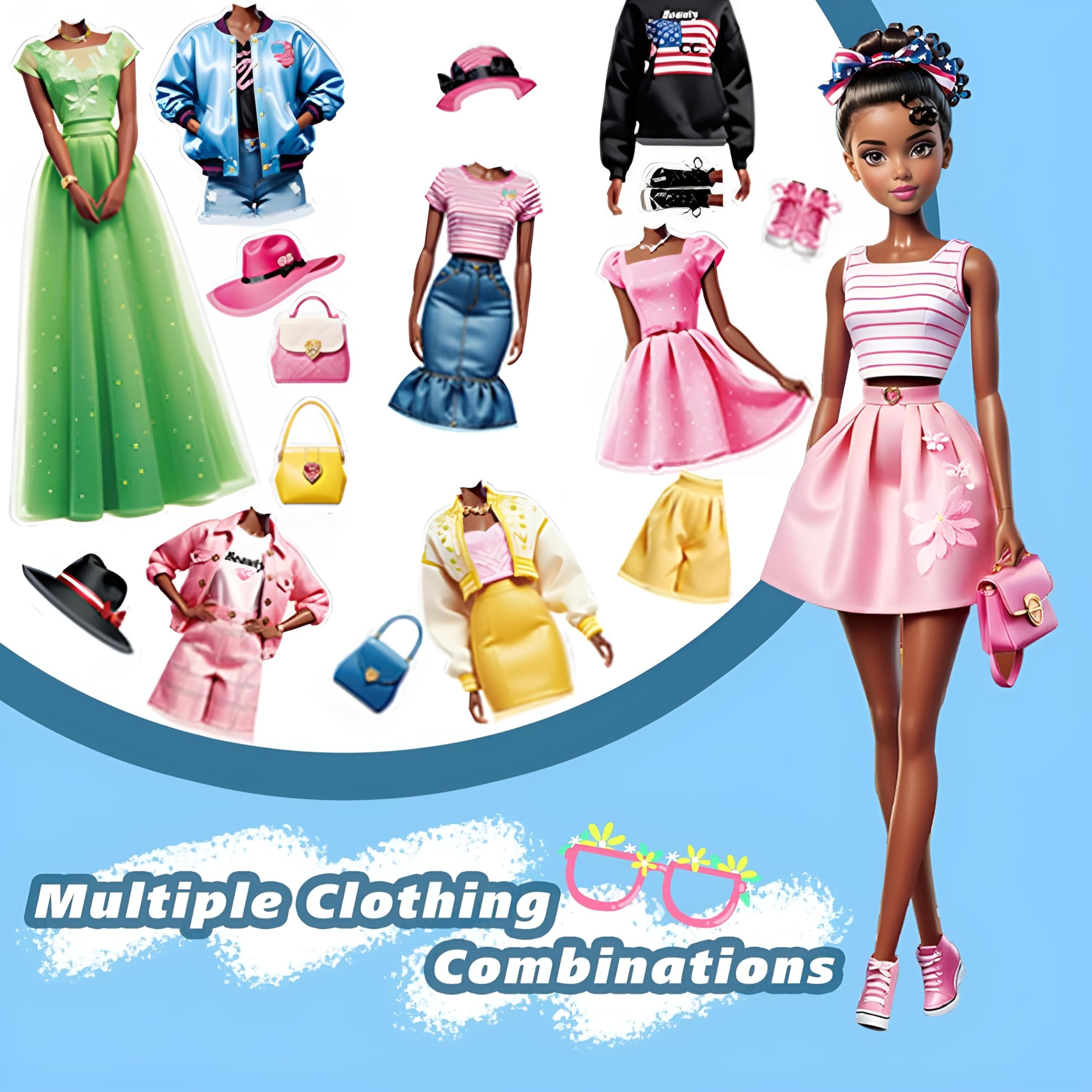 Foto 5 pulgar | Set De Muñecas De Papel Con Diseño De Princesa Magnética Para Niñas (eva) - Venta Internacional.