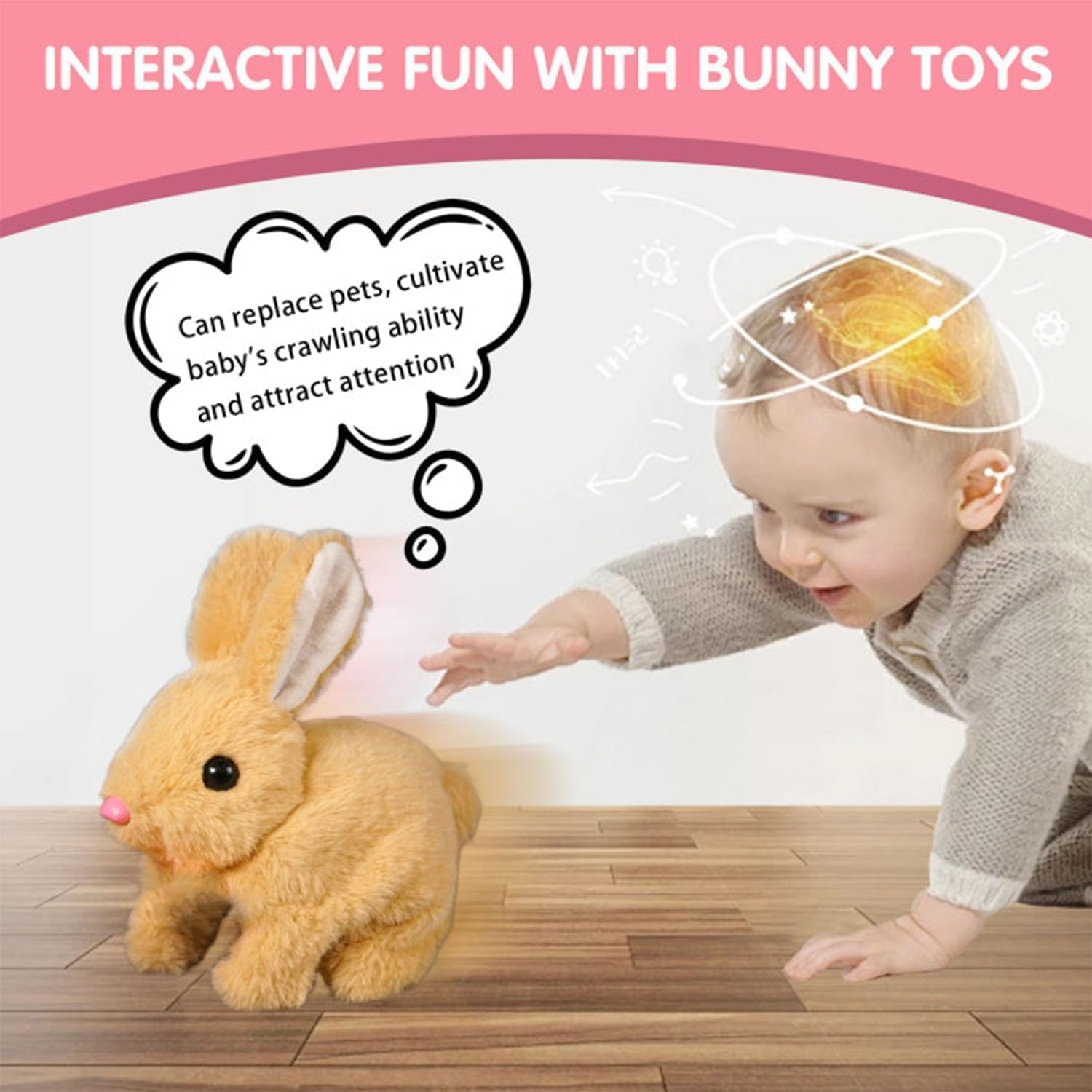 Foto 6 pulgar | Toy Bunny Betterlife Bunbi Realistic Para Niños, Marrón Y Blanco - Venta Internacional.