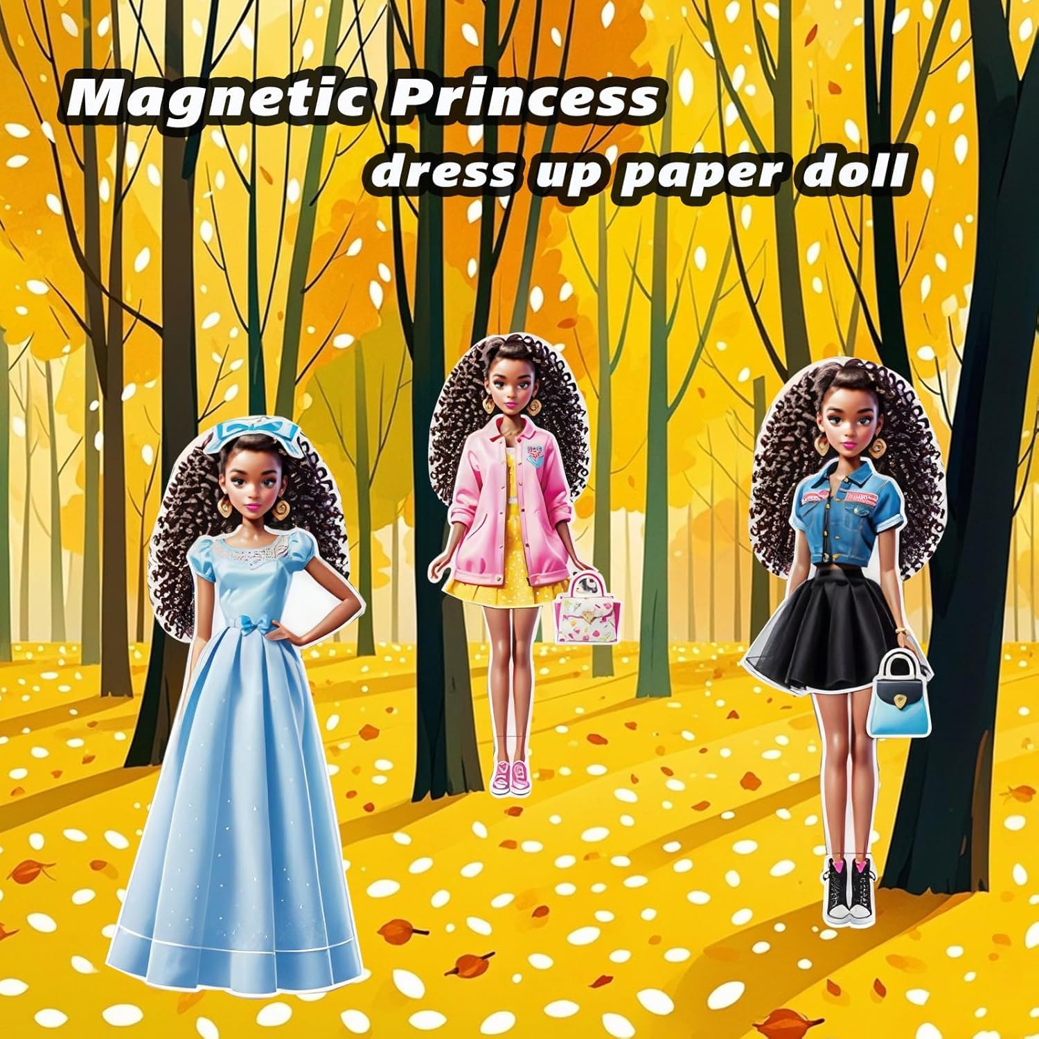 Foto 4 | Set De Muñecas De Papel Con Diseño De Princesa Magnética Para Niñas De 3 A 12 Años - Venta Internacional.