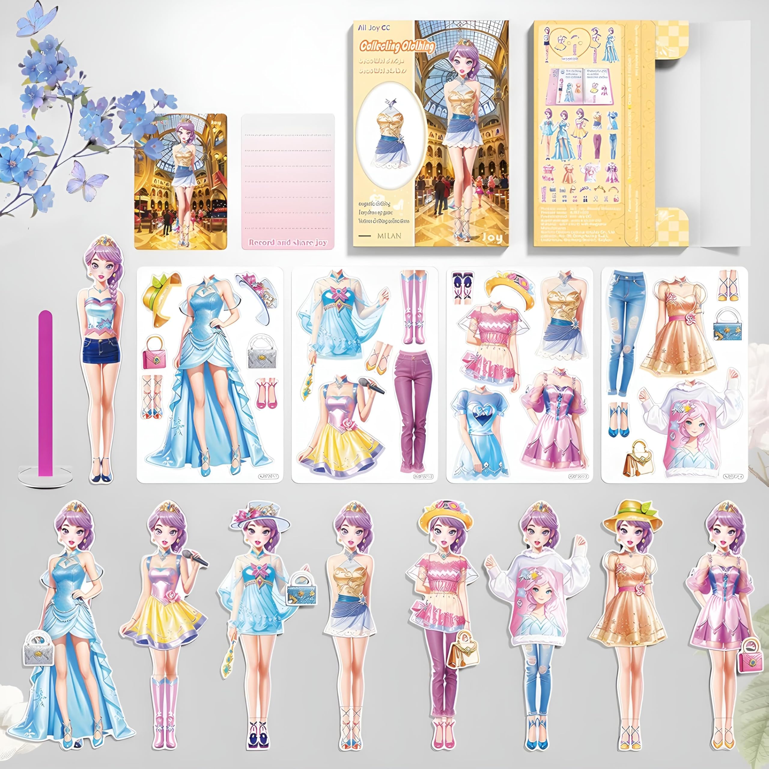 Foto 2 pulgar | Muñeca De Papel Con Diseño De Princesa Magnética Joy Para Niñas De 3 A 12 Años - Venta Internacional.