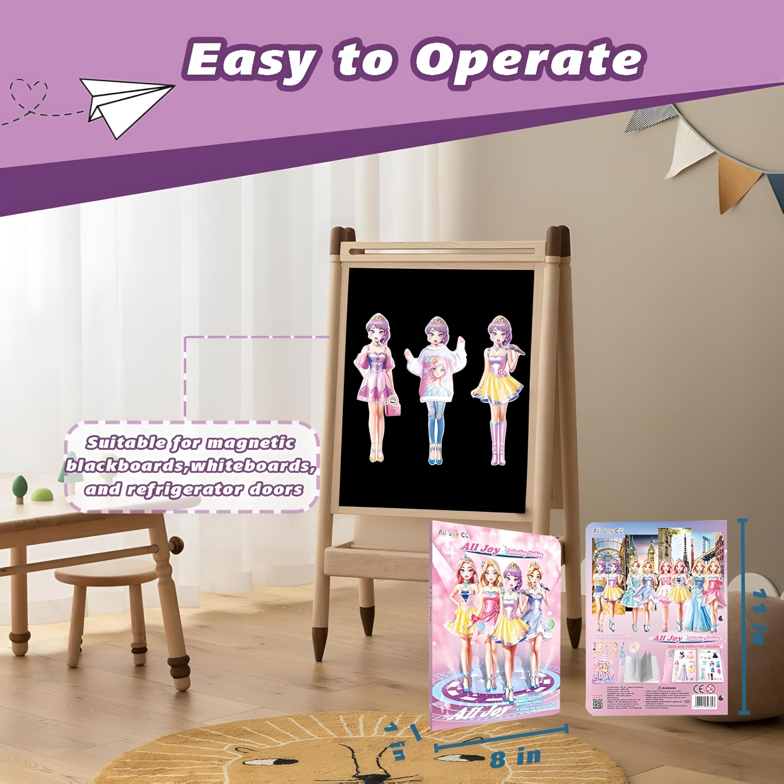Foto 5 | Muñeca De Papel Con Diseño De Princesa Magnética Joy Para Niñas De 3 A 12 Años - Venta Internacional.
