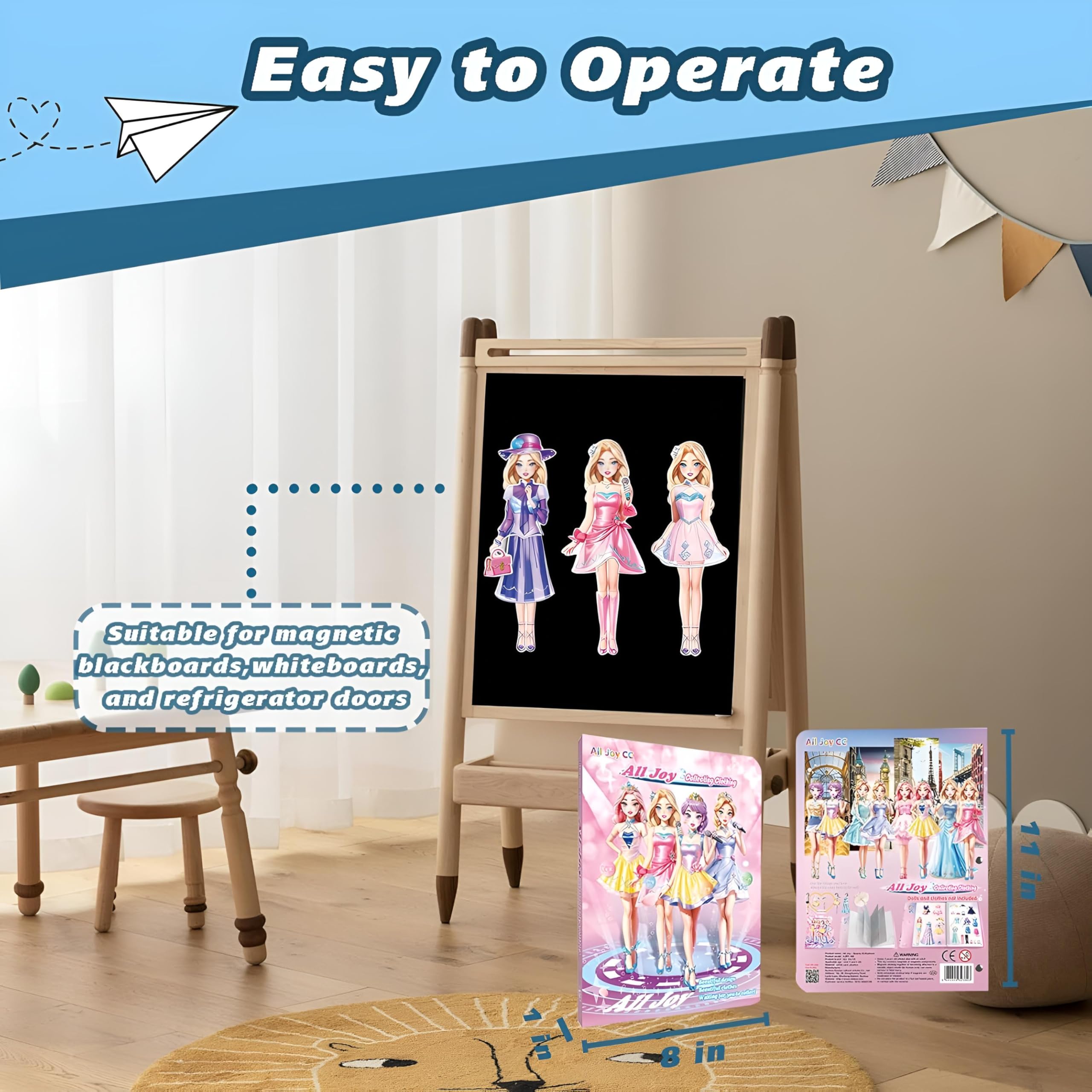 Foto 5 | Muñeca De Papel Con Diseño De Princesa Magnética, Genérica, Amy, Con 30 Atuendos - Venta Internacional.