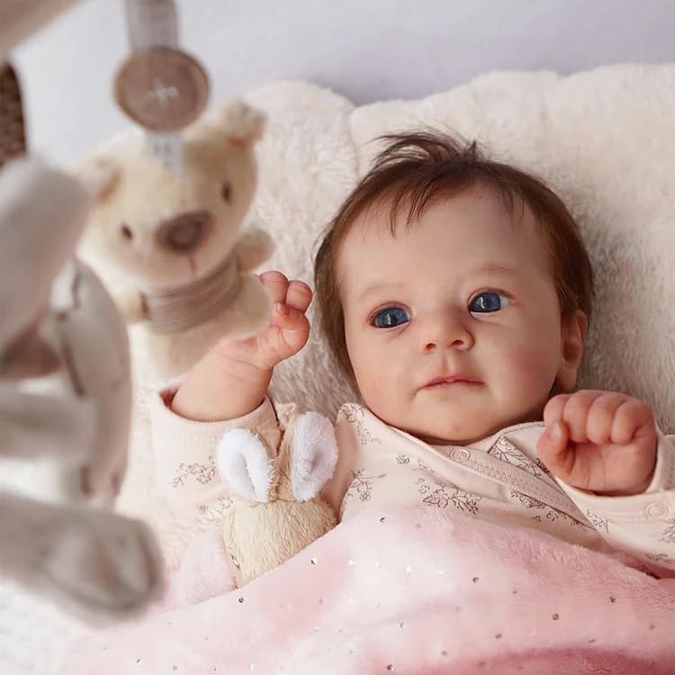 Foto 5 pulgar | Muñeca Reborn Baby Girl Brags Claire De 18 Pulgadas Con Cabello Castaño - Venta Internacional.