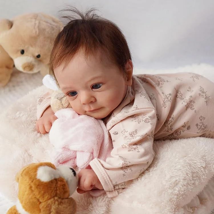 Foto 6 pulgar | Muñeca Reborn Baby Girl Brags Claire De 18 Pulgadas Con Cabello Castaño - Venta Internacional.