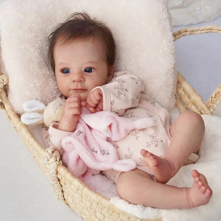 Foto 7 pulgar | Muñeca Reborn Baby Girl Brags Claire De 18 Pulgadas Con Cabello Castaño - Venta Internacional.