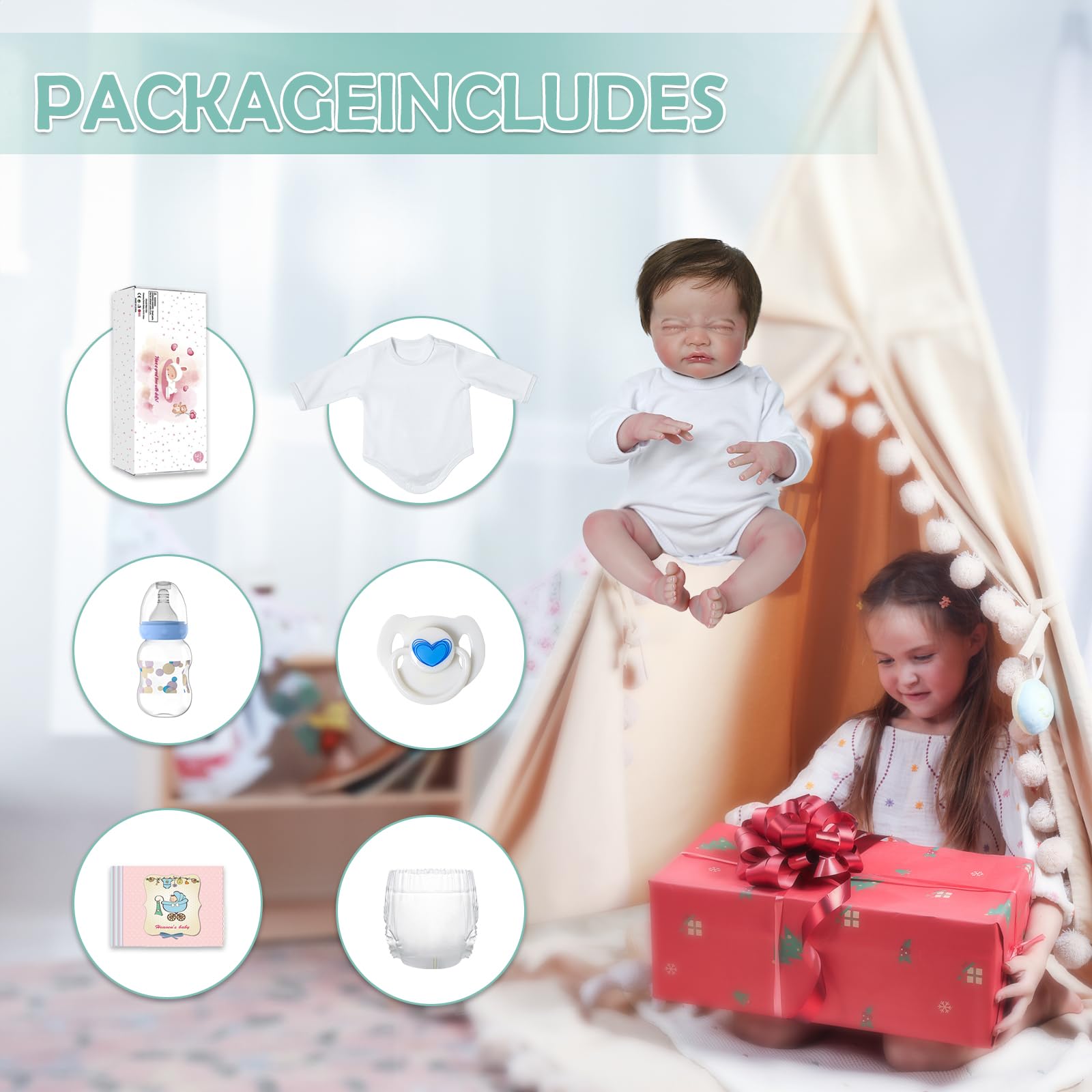 Foto 7 pulgar | Muñeca Reborn Charex Realistic Boy De 45 Cm Con Ropa Y Acceso. - Venta Internacional.
