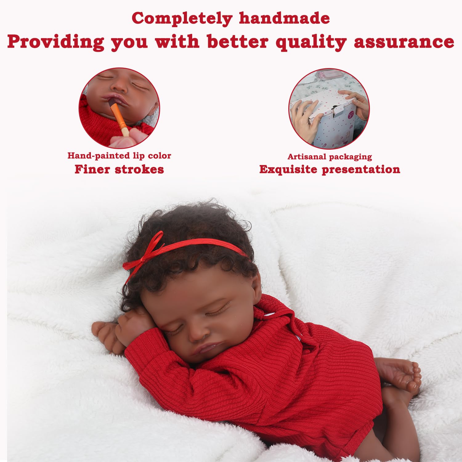 Foto 5 pulgar | Muñeca Reborn Charex Afroamericana De 45 Cm Con Accesorios - Venta Internacional.