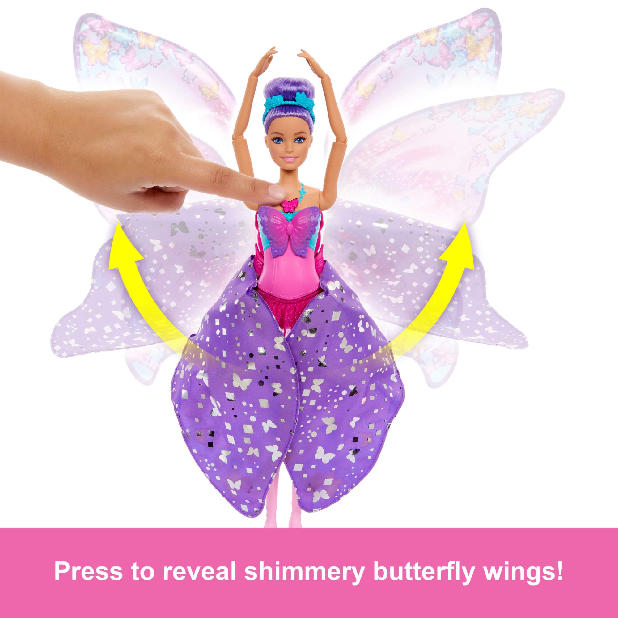 Foto 4 pulgar | Doll Barbie Dance And Flutter Transformation 2 En 1 - Venta Internacional.