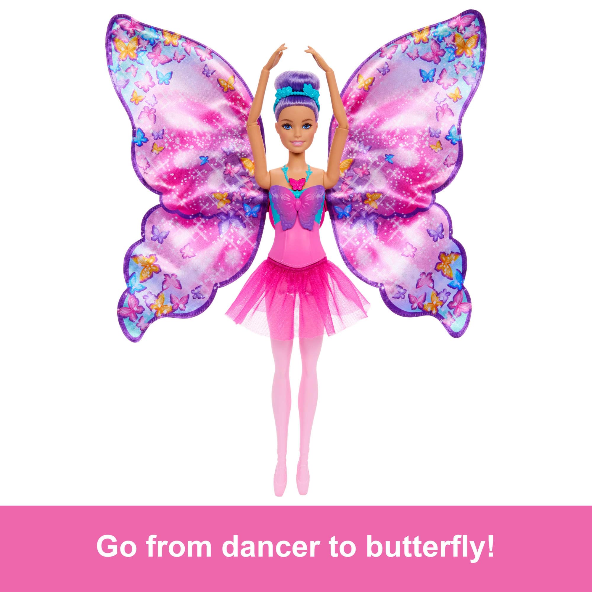 Foto 6 pulgar | Doll Barbie Dance And Flutter Transformation 2 En 1 - Venta Internacional.