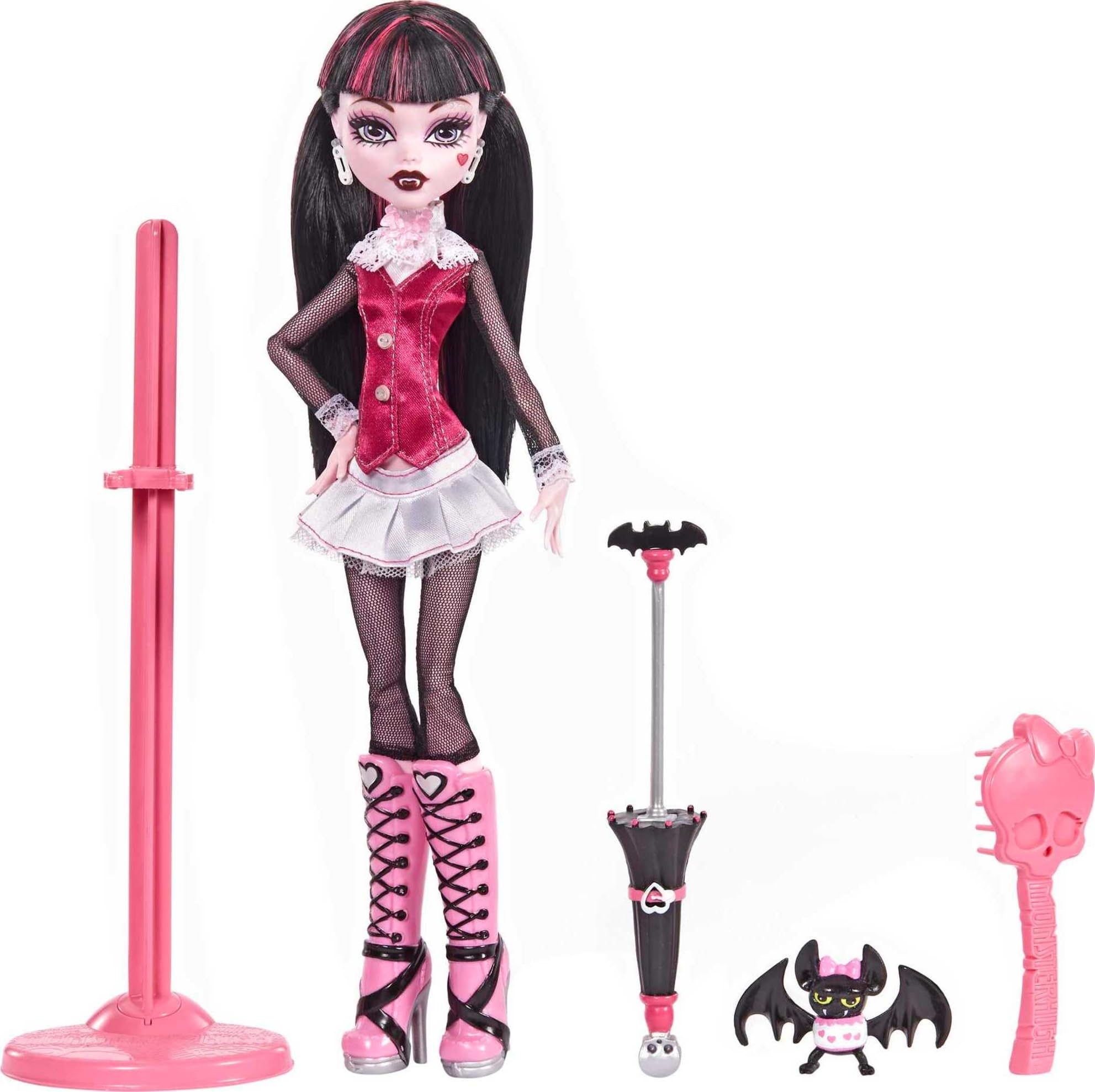 Foto 6 pulgar | Reproducción De Draculaura De Doll Monster High, 26 Cm, Con Diseño - Venta Internacional.