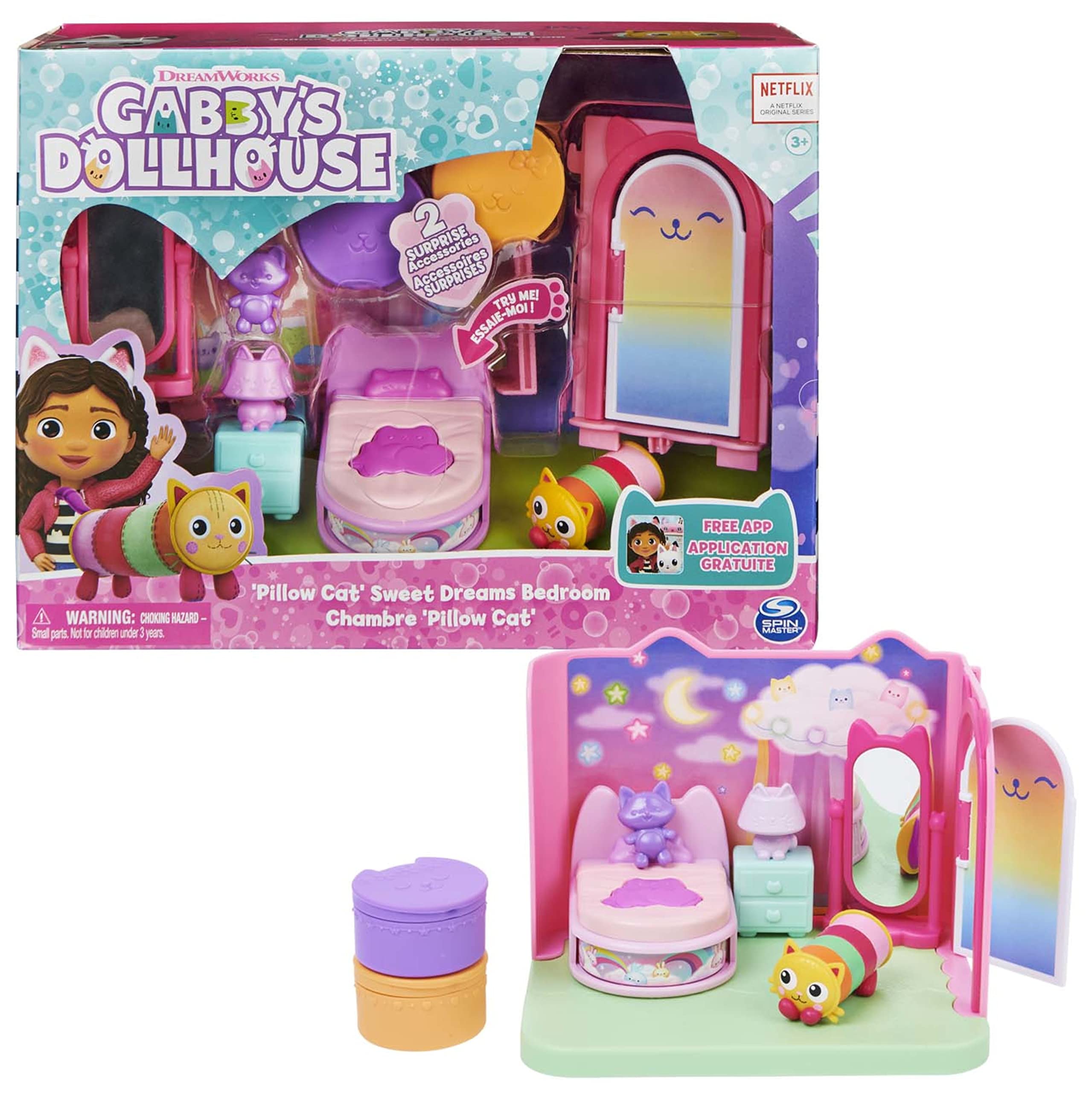 Almohada Playset Gabby's Dollhouse Gdh Deluxe Para Habitación Con Forma De Gato - Venta Internacional.
