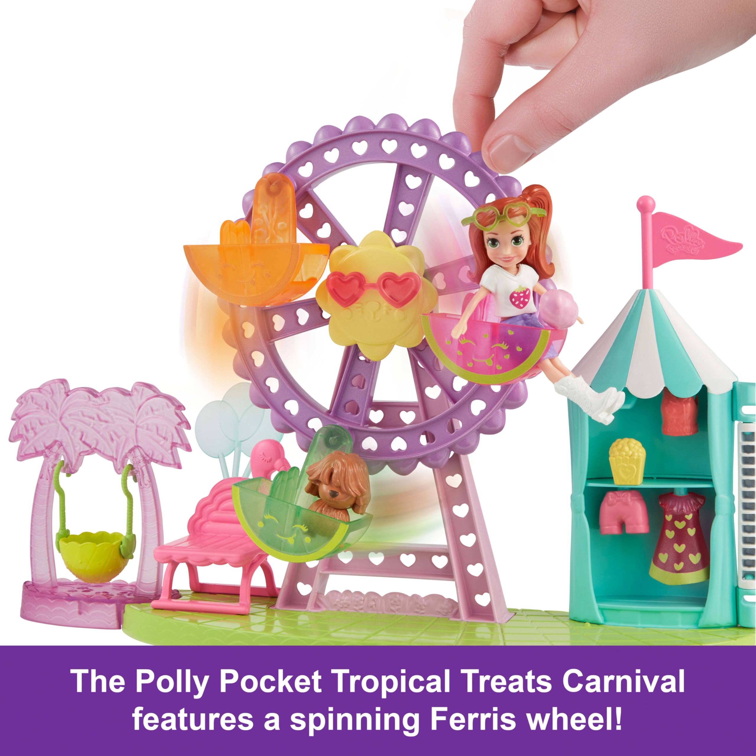 Foto 3 pulgar | Golosinas Tropicales Playset Polly Pocket Con Muñeca De 3 Pulgadas Y Cordón - Venta Internacional.