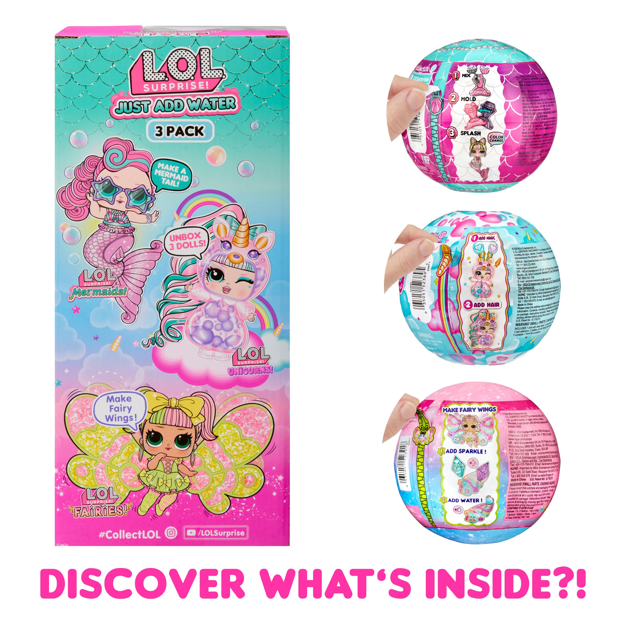 Foto 6 | ¡sorpresa De Toy L.o.l.! Tots Just Add Water, Paquete De 3 Con 3 Muñecas - Venta Internacional.