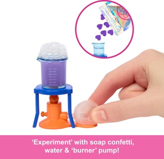 Foto 4 | Muñeca Barbie Scientist Con Muñeca Moderna, Mesa De Laboratorio Y Microscopio - Venta Internacional.