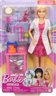 Foto 6 | Muñeca Barbie Scientist Con Muñeca Moderna, Mesa De Laboratorio Y Microscopio - Venta Internacional.
