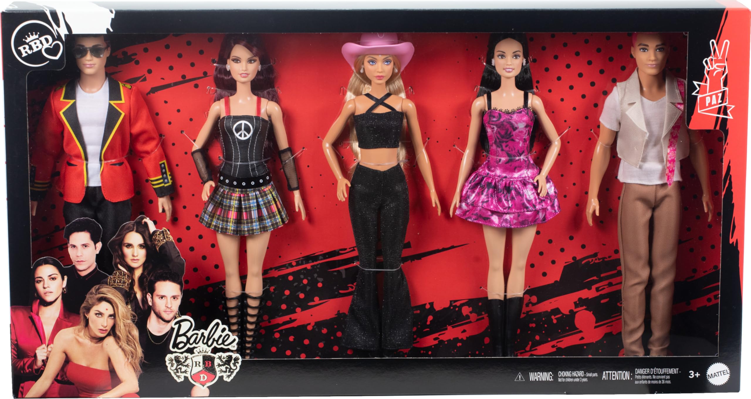 Foto 7 pulgar | Conjunto De Muñecas De Moda Barbie Rbd Con Roberta, Mia, Lupita, Diego Y Giovanni - Venta Internacional.