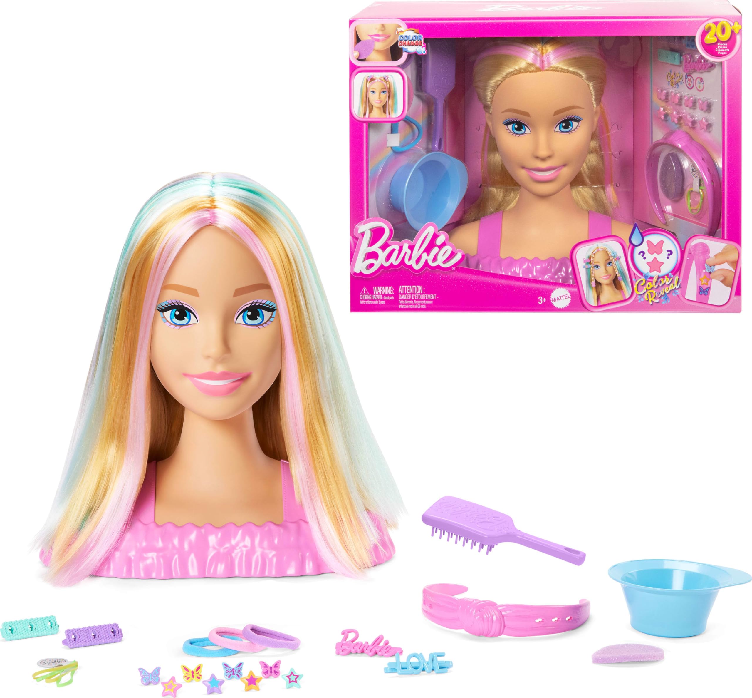 Foto 2 pulgar | Muñeca Barbie Styling Head De Cabello Rubio Con Más De 20 Accesorios - Venta Internacional.