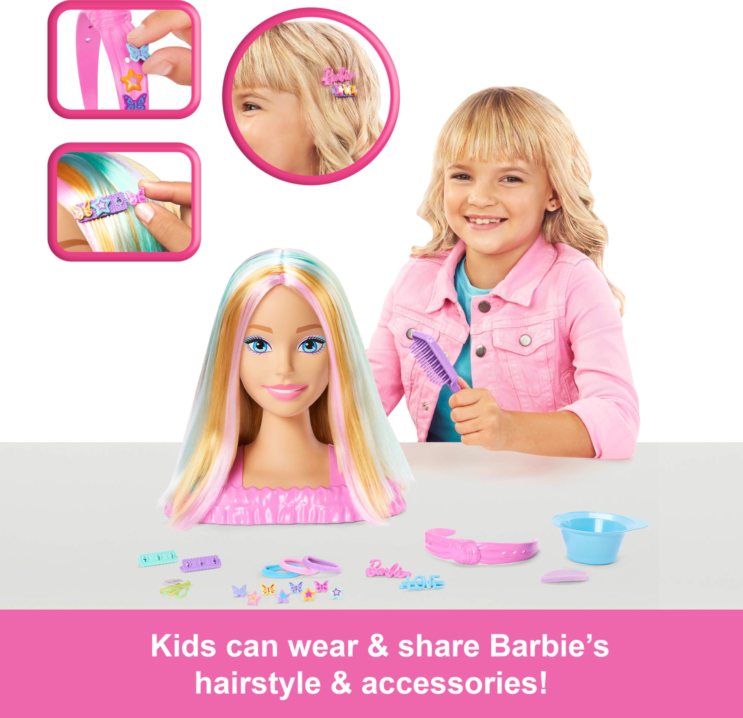 Foto 4 pulgar | Muñeca Barbie Styling Head De Cabello Rubio Con Más De 20 Accesorios - Venta Internacional.