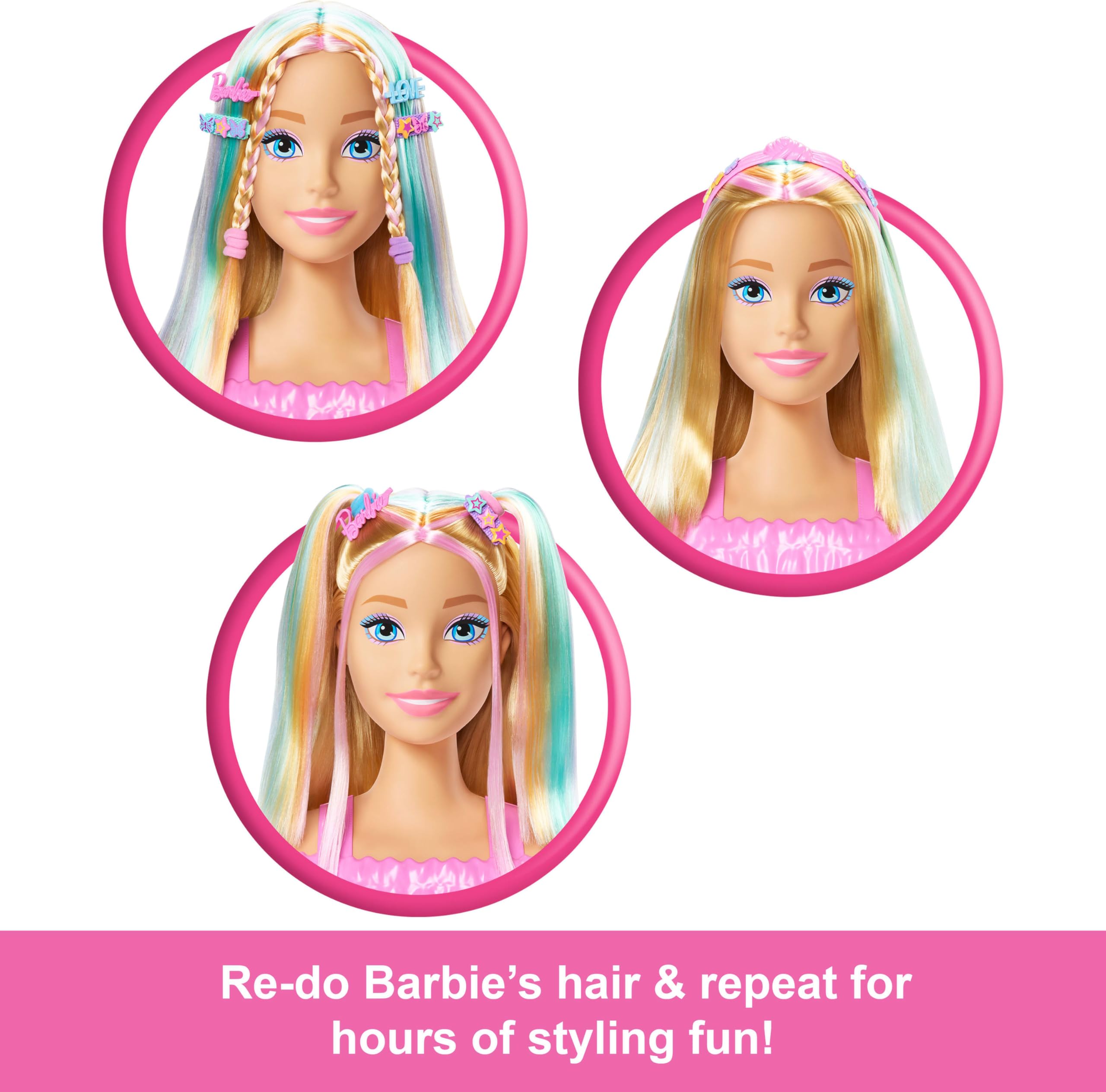 Foto 6 pulgar | Muñeca Barbie Styling Head De Cabello Rubio Con Más De 20 Accesorios - Venta Internacional.