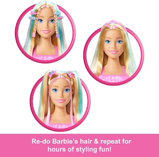 Foto 5 | Muñeca Barbie Styling Head De Cabello Rubio Con Más De 20 Accesorios - Venta Internacional.