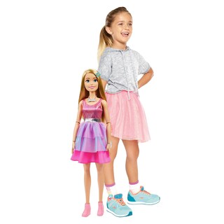 Foto 2 | Muñeca Barbie Hjy02 De 70 Cm Con Pelo Rubio, Vestido Rosa Brillante - Venta Internacional.