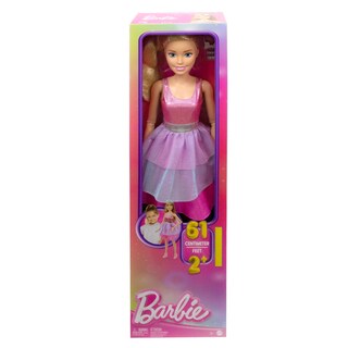 Foto 7 | Muñeca Barbie Hjy02 De 70 Cm Con Pelo Rubio, Vestido Rosa Brillante - Venta Internacional.