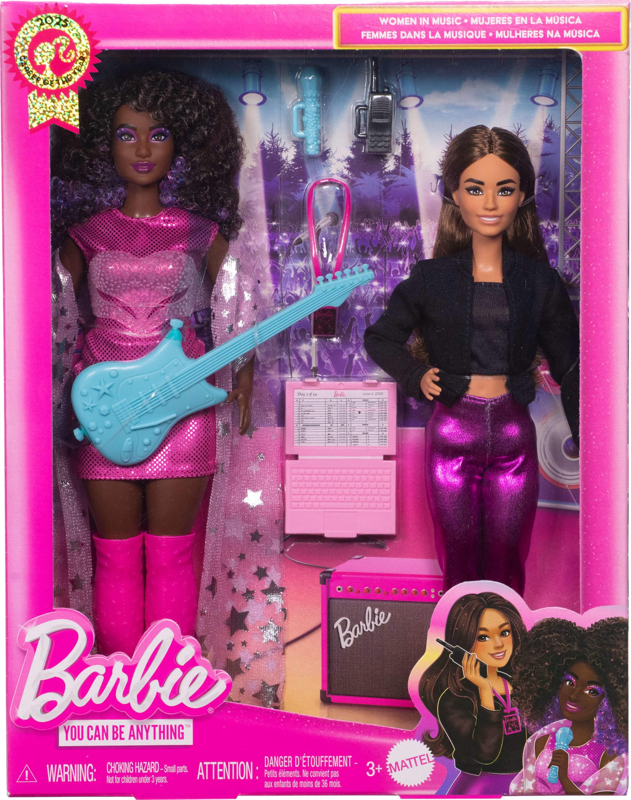 Foto 7 pulgar | Dolls Barbie Careers, Carrera Del Año, Estrella Musical Y Gerente - Venta Internacional.