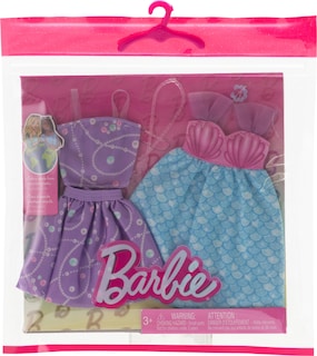 Foto 2 | Conjunto De Ropa De Moda Barbie Fashions Con 2 Atuendos Y Accesorios - Venta Internacional.