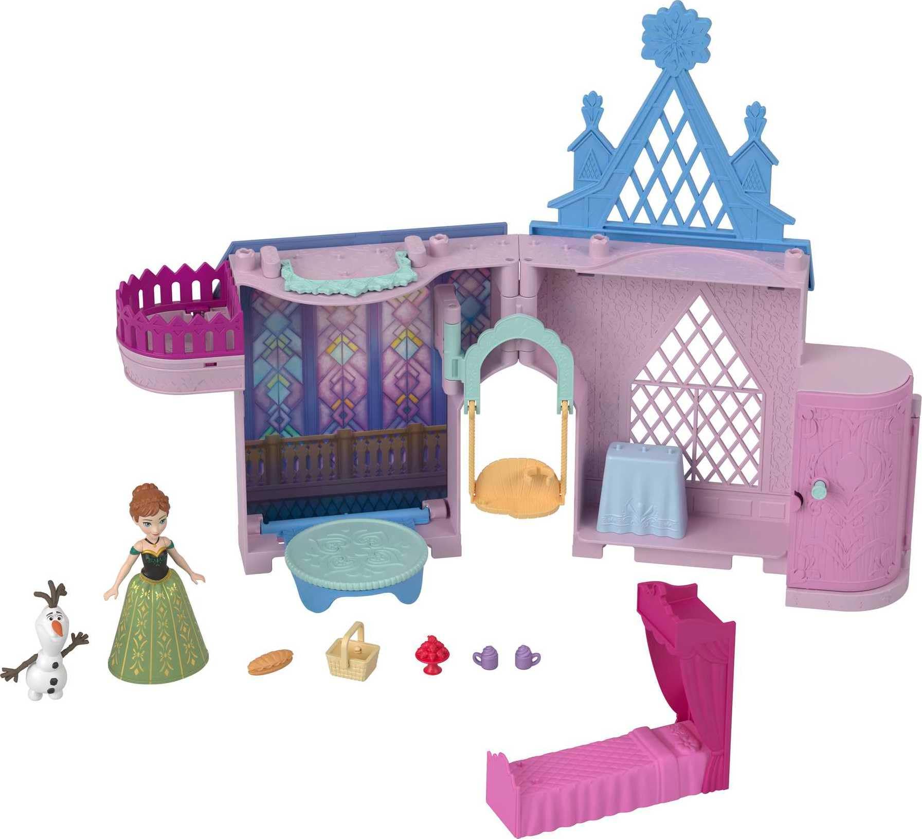 Toy Mattel Disney Frozen Storytime Stackers Anna's Castle - Venta Internacional.