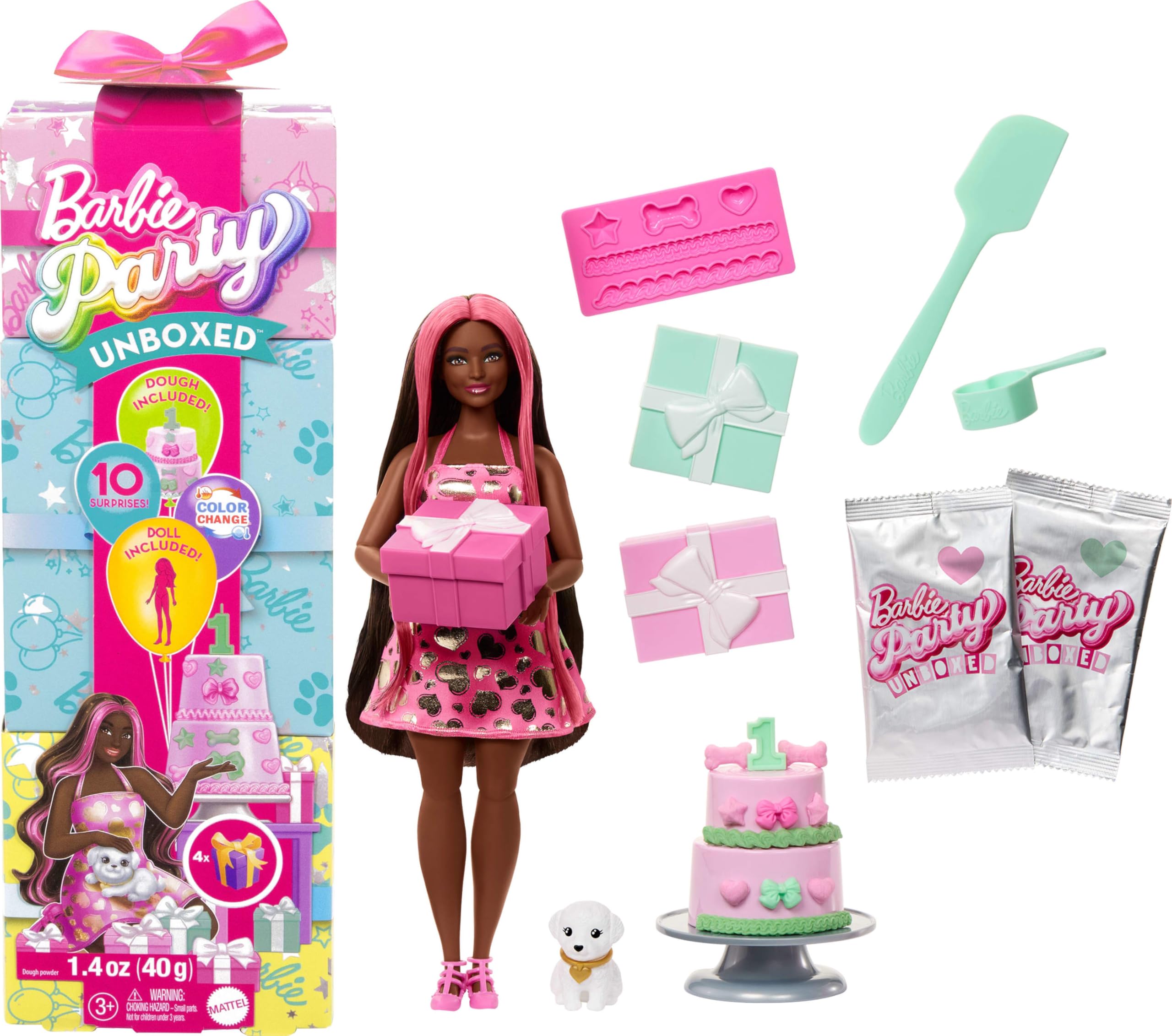 Muñeca Barbie Party, Sin Caja, Con Accesorios, Serie De Cumpleaños Para Mascotas - Venta Internacional.