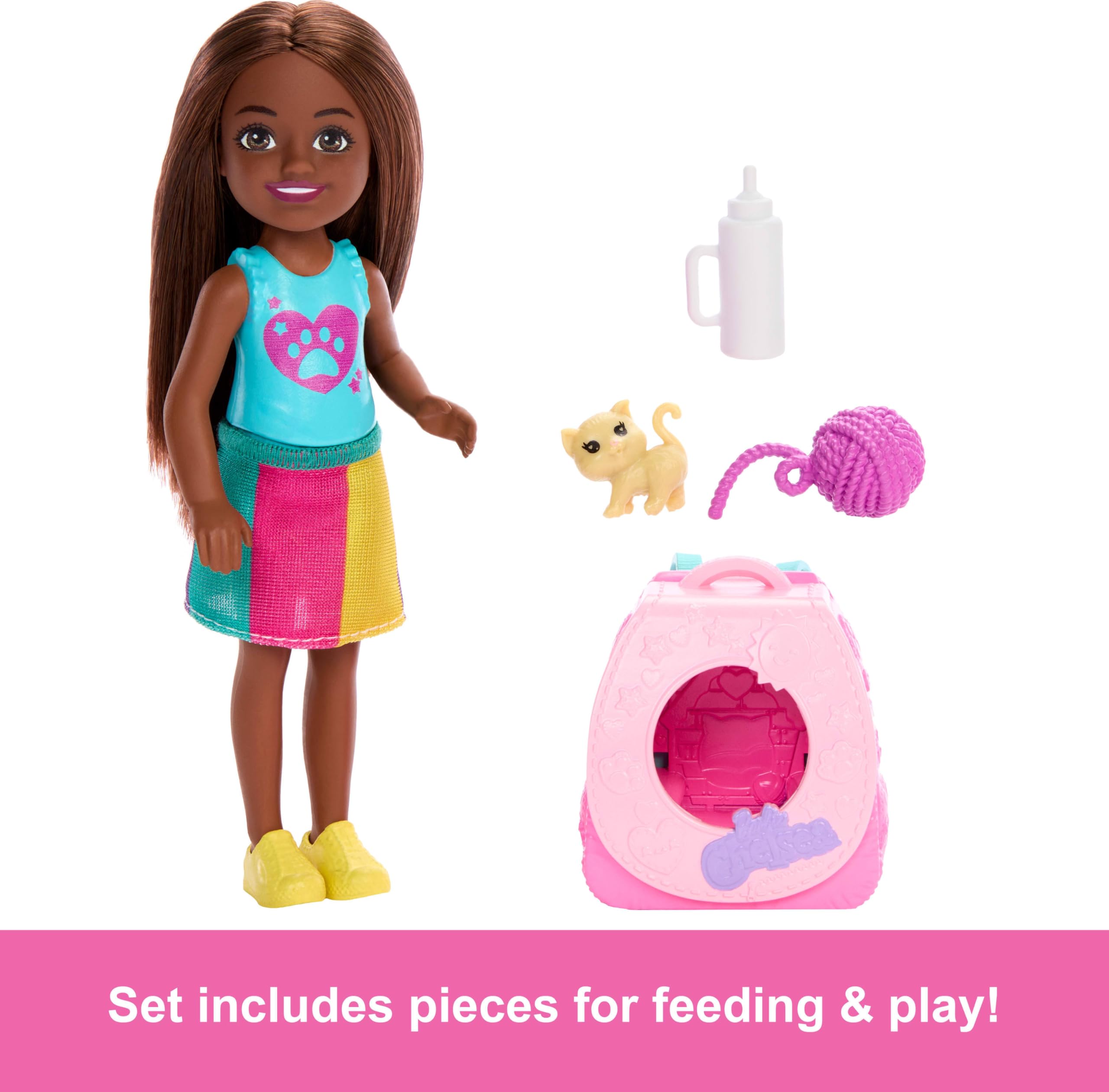 Foto 5 pulgar | Mochila Playtime Kitty, Muñeca Barbie Chelsea Con Accesorios - Venta Internacional.