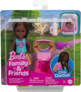 Foto 6 | Mochila Playtime Kitty, Muñeca Barbie Chelsea Con Accesorios - Venta Internacional.