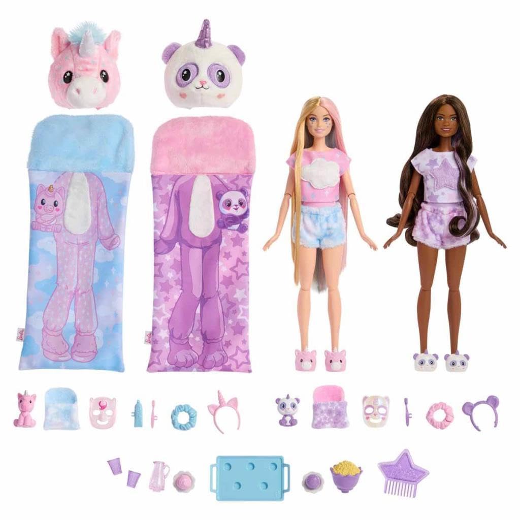 Set Sleepover Barbie Cutie Reveal Con 2 Muñecas Modernas - Venta Internacional.