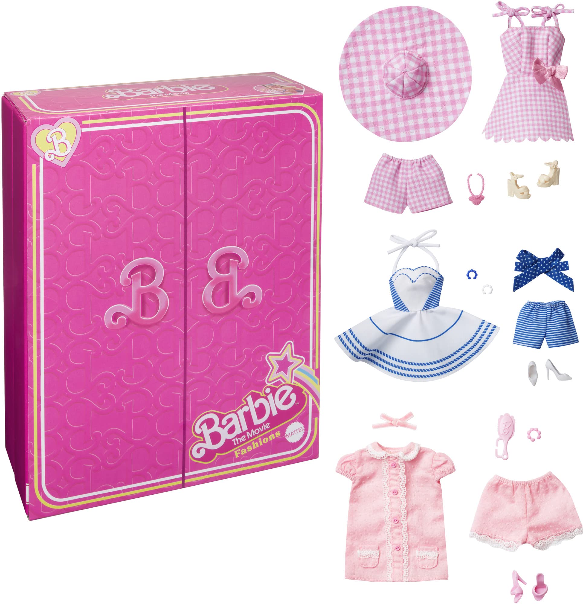 Foto 1 | Paquete De Moda Barbie The Movie Con 3 Atuendos Y Accesorios - Venta Internacional.