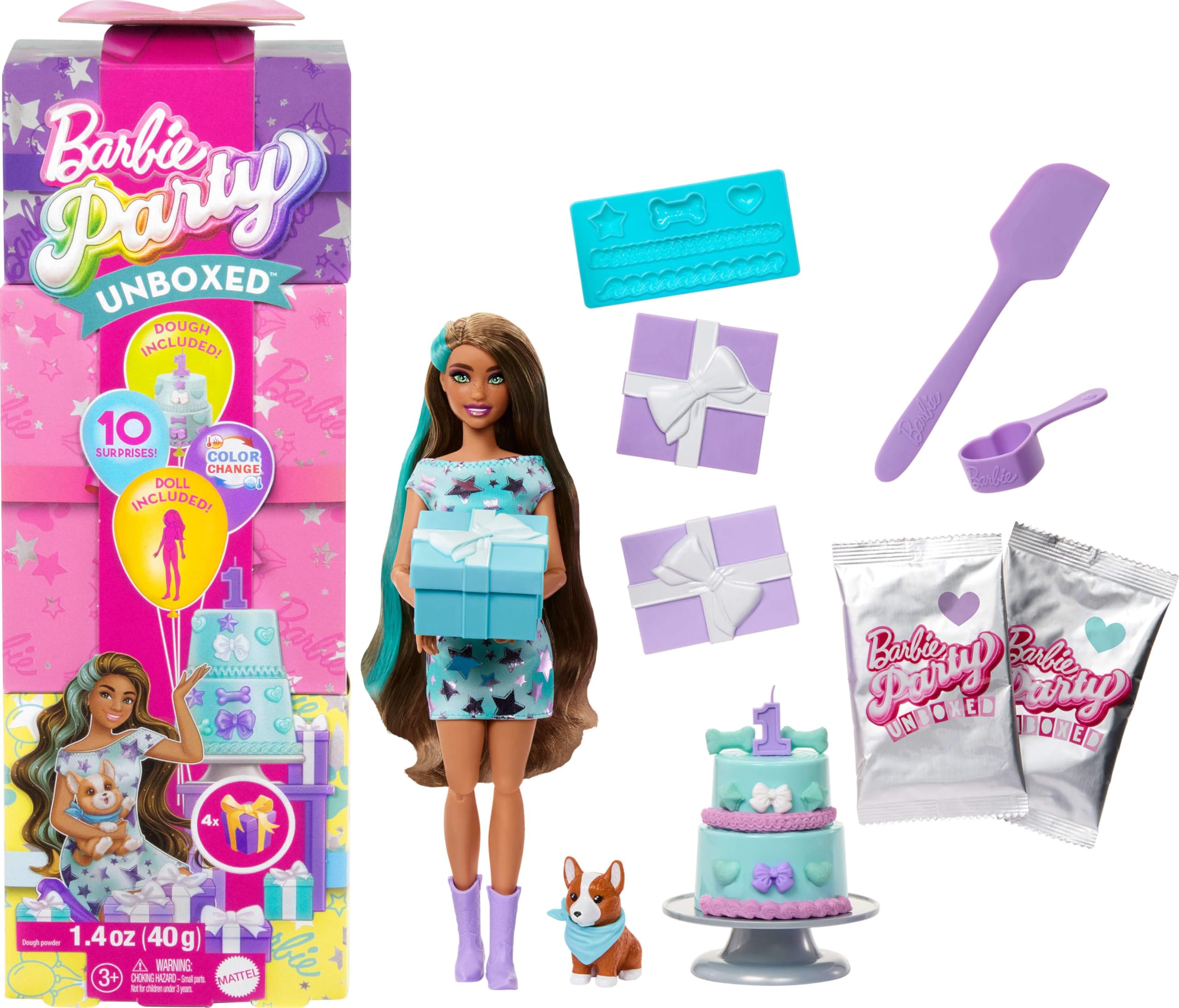 Muñeca Barbie Party, Sin Caja, Con Accesorios, Serie De Cumpleaños Para Mascotas - Venta Internacional.