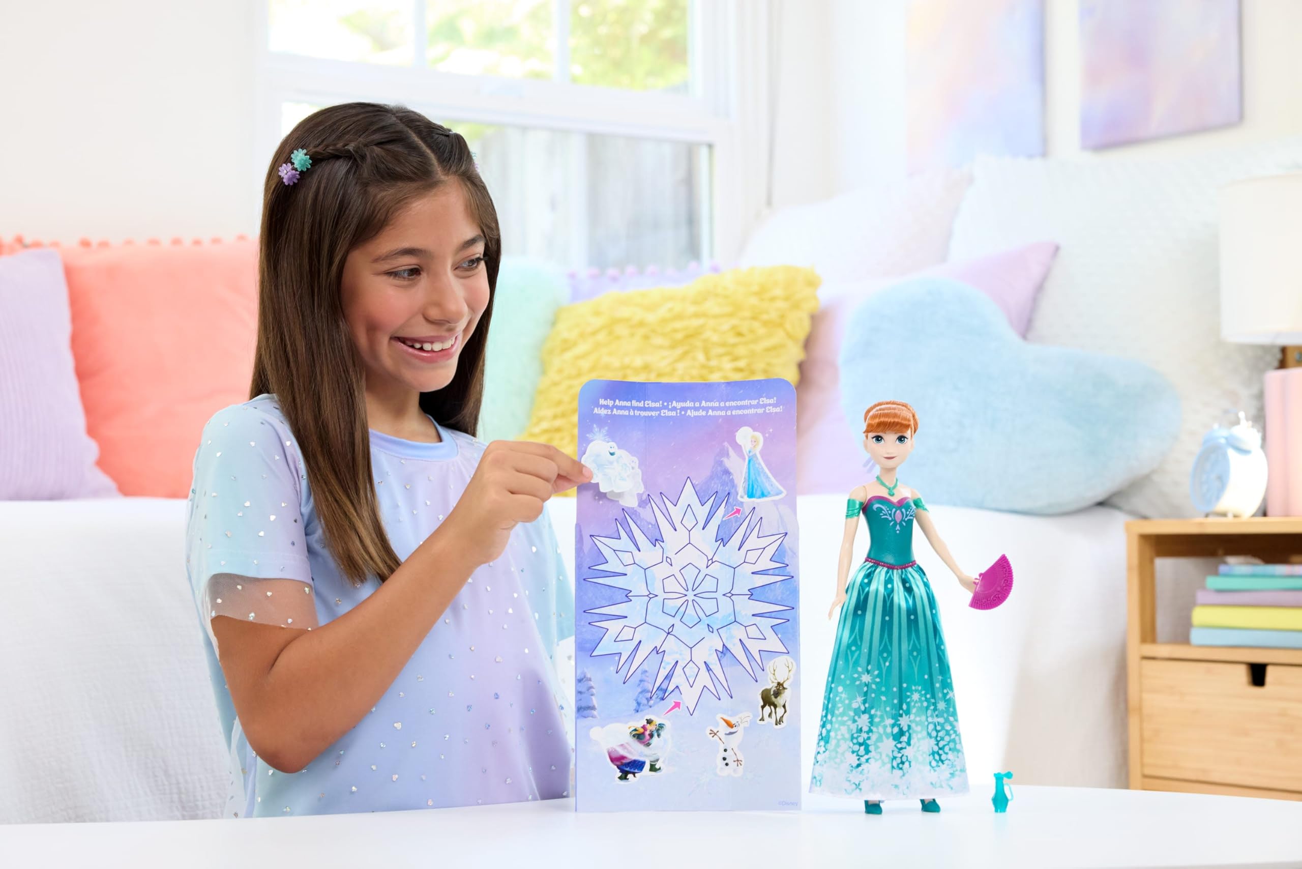 Foto 3 pulgar | Muñeca De Moda Mattel Disney Frozen Anna Con 11 Sorpresas - Venta Internacional.