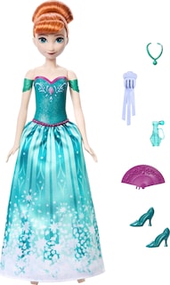 Foto 6 | Muñeca De Moda Mattel Disney Frozen Anna Con 11 Sorpresas - Venta Internacional.
